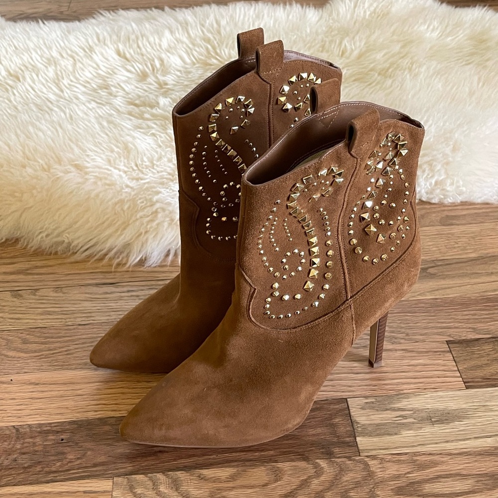 Michael Kors booties, gold details, size 9
